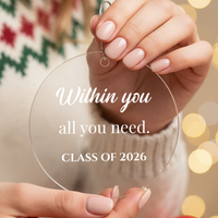 Acrylic Circle Ornament - Graduation