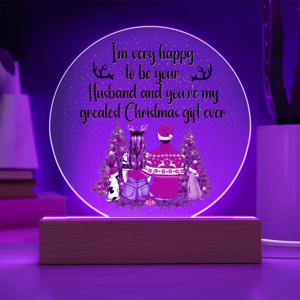 Acrylic Circle Plaque - Christmas - TreasuredTale