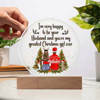 Acrylic Circle Plaque - Christmas - TreasuredTale