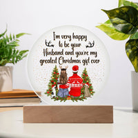 Acrylic Circle Plaque - Christmas - TreasuredTale