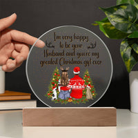 Acrylic Circle Plaque - Christmas - TreasuredTale