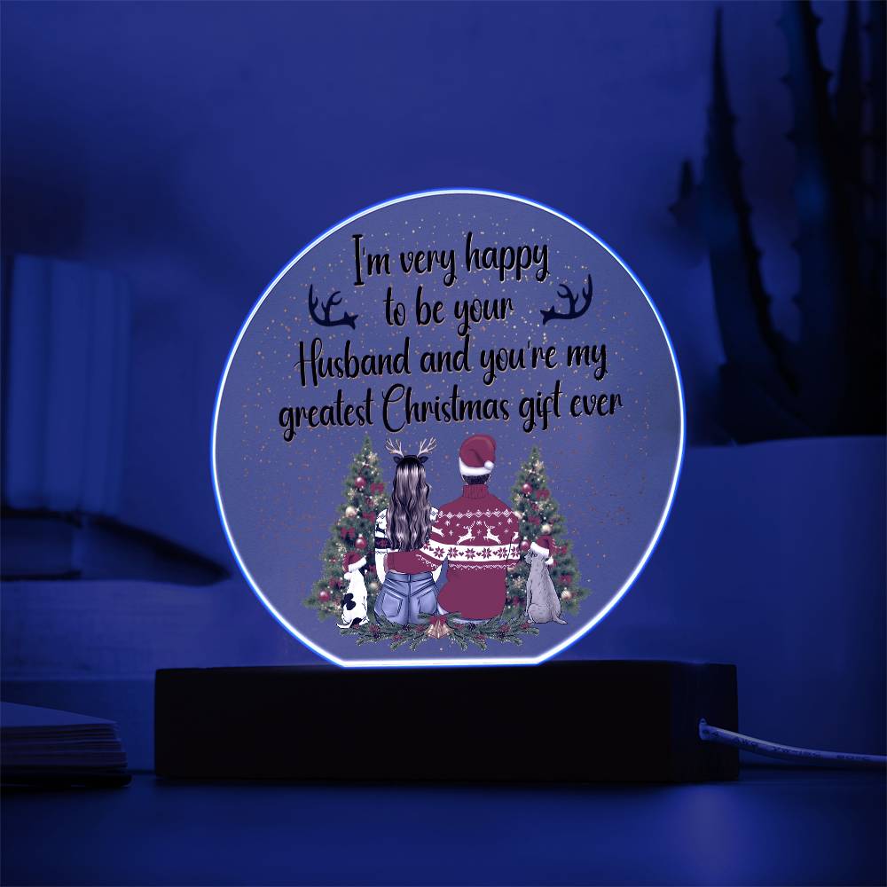 Acrylic Circle Plaque - Christmas - TreasuredTale