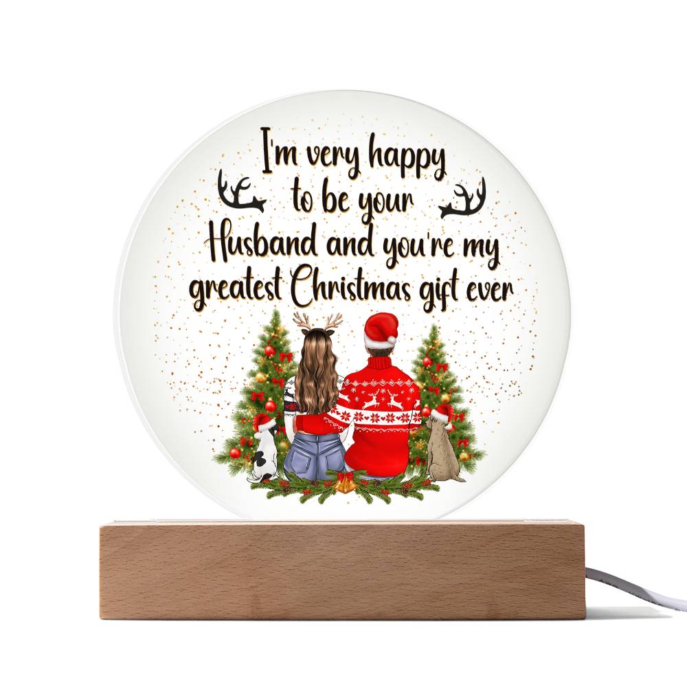 Acrylic Circle Plaque - Christmas - TreasuredTale