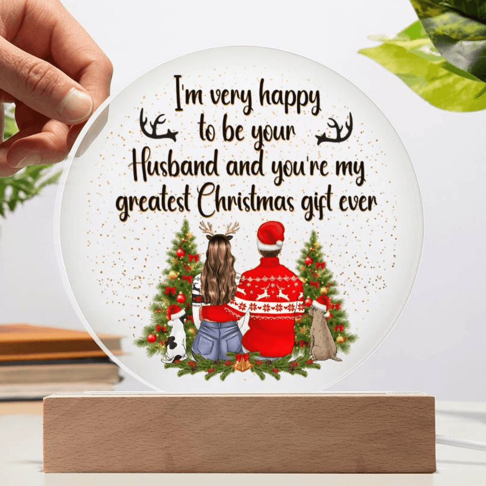 Acrylic Circle Plaque - Christmas - TreasuredTale