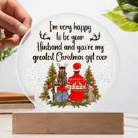 Acrylic Circle Plaque - Christmas - TreasuredTale
