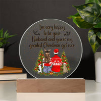 Acrylic Circle Plaque - Christmas - TreasuredTale