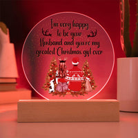 Acrylic Circle Plaque - Christmas - TreasuredTale