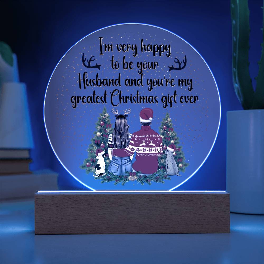 Acrylic Circle Plaque - Christmas - TreasuredTale