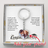Buyer Upload Graphic Heart Keychain - Graduation, Religion, I Wish You The Strength
