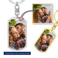 Buyer Upload Graphic Dog Tag Keychain - Graduation, You Get Back Up