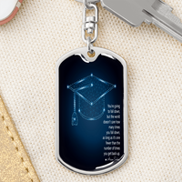 Buyer Upload Graphic Dog Tag Keychain - Graduation, You Get Back Up
