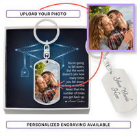 Buyer Upload Graphic Dog Tag Keychain - Graduation, You Get Back Up