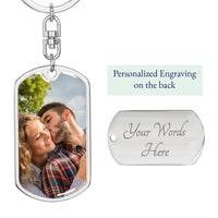 Buyer Upload Graphic Dog Tag Keychain - Graduation, Religion, I Can Do All Things