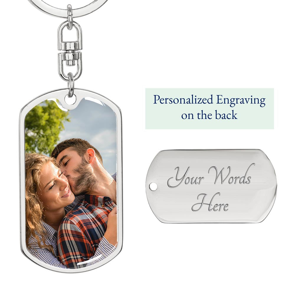 Buyer Upload Graphic Dog Tag Keychain - Graduation, Religion, I Wish You The Strength