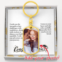 Buyer Upload Graphic Dog Tag Keychain - Graduation, Religion, I Wish You The Strength