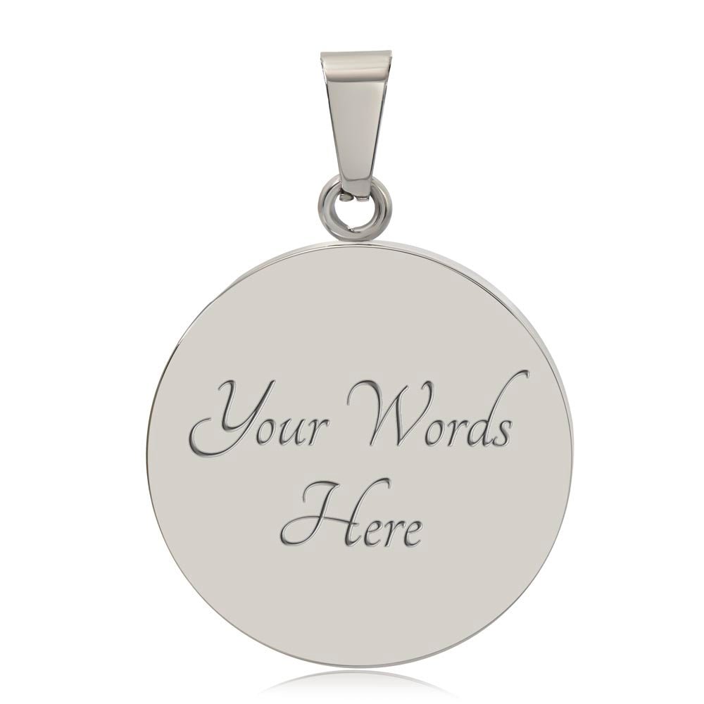 Personalized Graphic Circle Necklace – Gift for Bonus Mom with Love - TreasuredTale