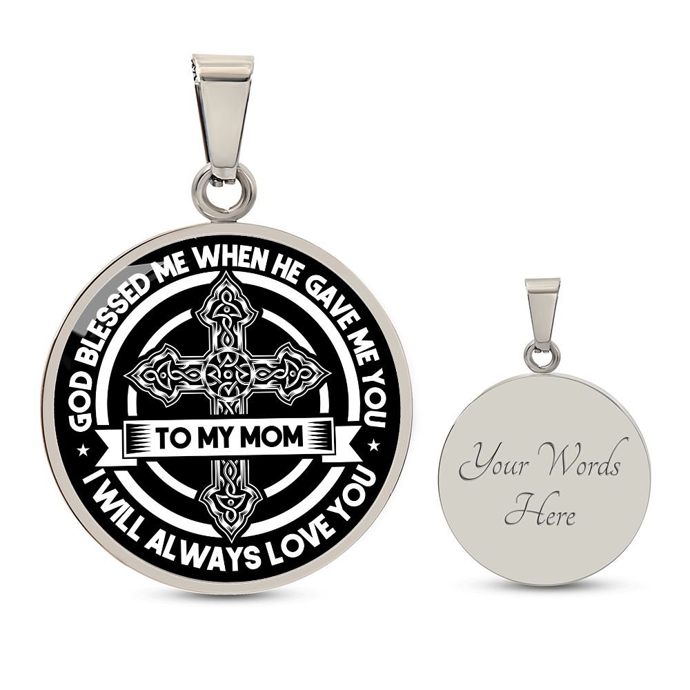 Personalized Graphic Circle Necklace – Hero Gift for Loving Mom - TreasuredTale