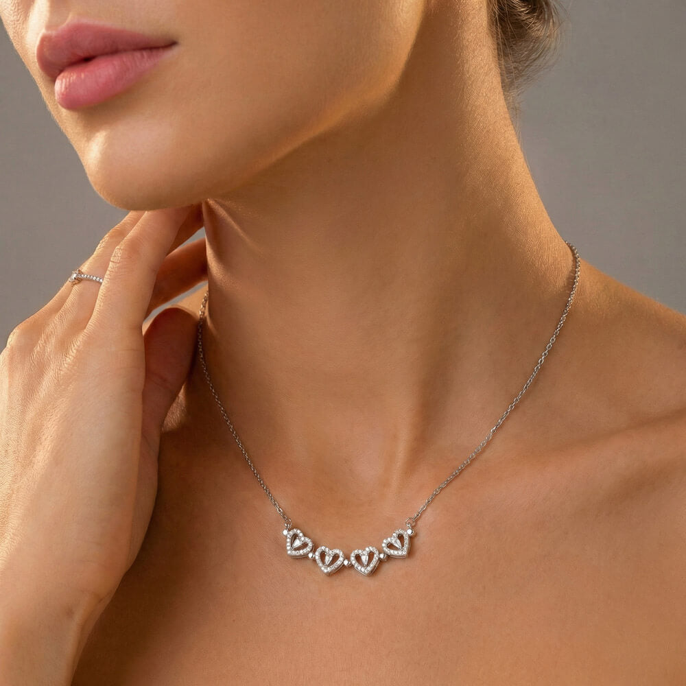 Funny Magnetic Hearts Necklace for Stepmother / Bonus Mom - Mother's Day Gift