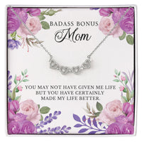 Funny Magnetic Hearts Necklace for Stepmother / Bonus Mom - Mother's Day Gift