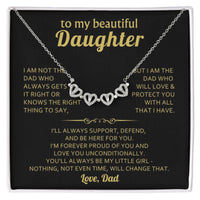Magnetic Hearts Necklace for Daughter from Dad - Mother's Day Gift