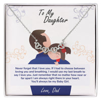 Magnetic Hearts Necklace for Daughter from Dad - Mother's Day Gift