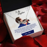 Magnetic Hearts Necklace for Daughter from Dad - Mother's Day Gift