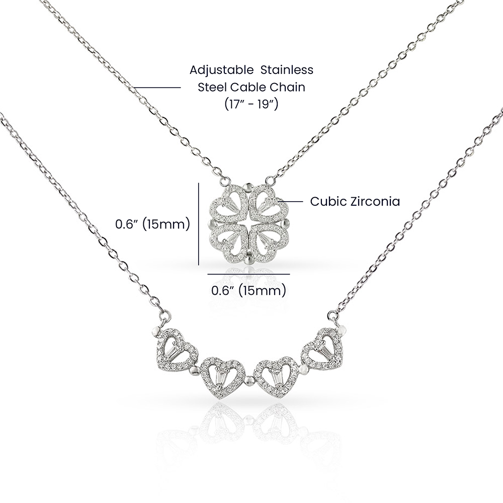 Magnetic Hearts Necklace - Graduation