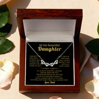 Magnetic Hearts Necklace for Daughter from Dad - Mother's Day Gift