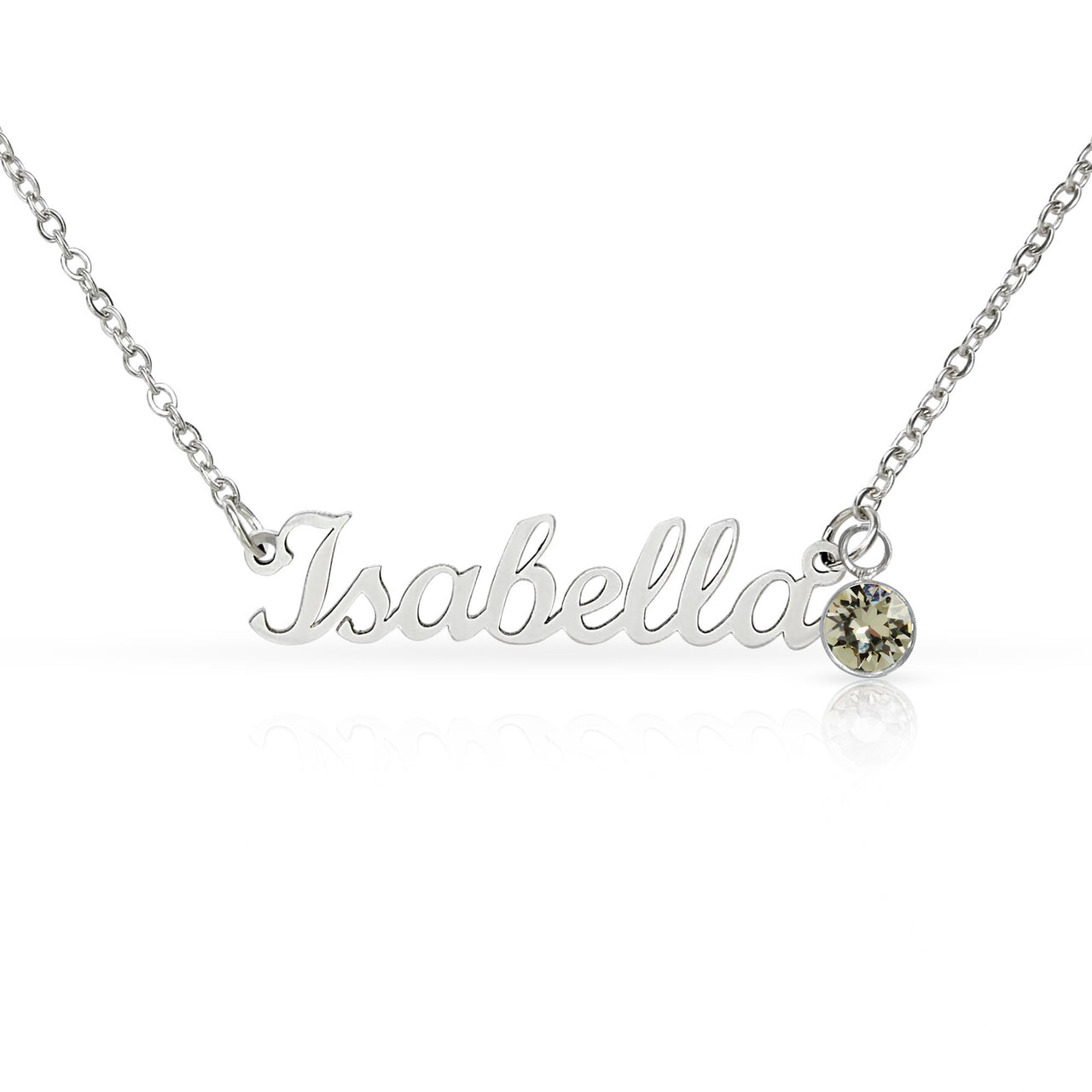 Custom Name Necklace with Birthstone for Mommy from Tummy - Mother's Day Gift