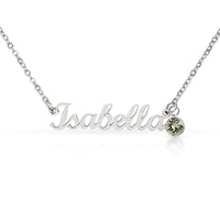 Custom Name Necklace with Birthstone for Mommy from Tummy - Mother's Day Gift