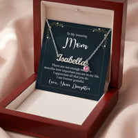 Custom Name Necklace with Birthstone for Mom from Daughter - Mother's Day Gift