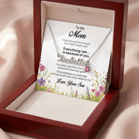 Custom Name Necklace with Birthstone for Mom from Son - Mother's Day Gift