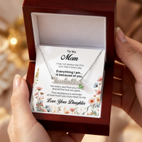 Custom Name Necklace with Birthstone for Mom from Daughter - Mother's Day Gift