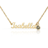 Custom Name Necklace with Birthstone for Mommy from Tummy - Mother's Day Gift