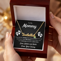 Custom Name Necklace with Birthstone for Mommy from Tummy - Mother's Day Gift