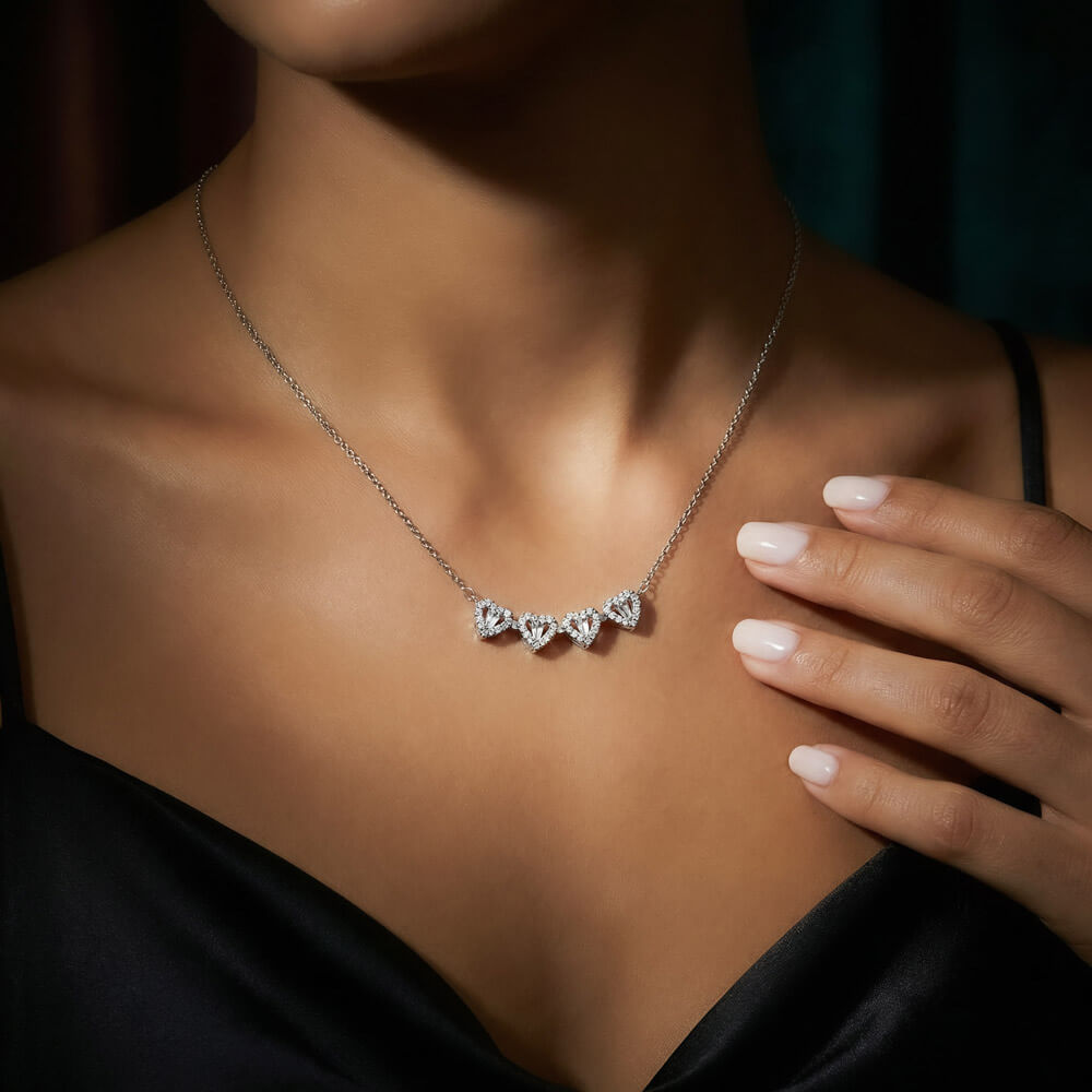Magnetic Hearts Necklace - Mother's Day Gift for Her