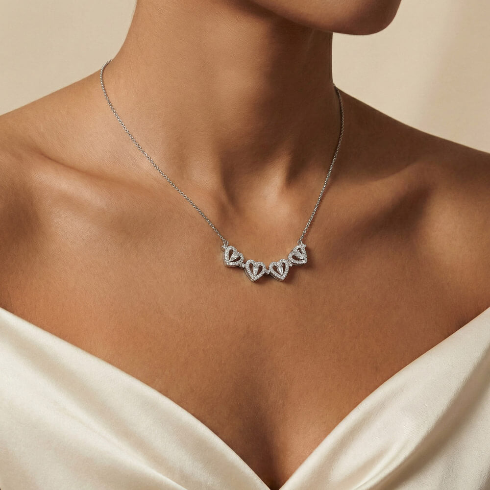 Magnetic Hearts Necklace - Mother's Day Gift for Her