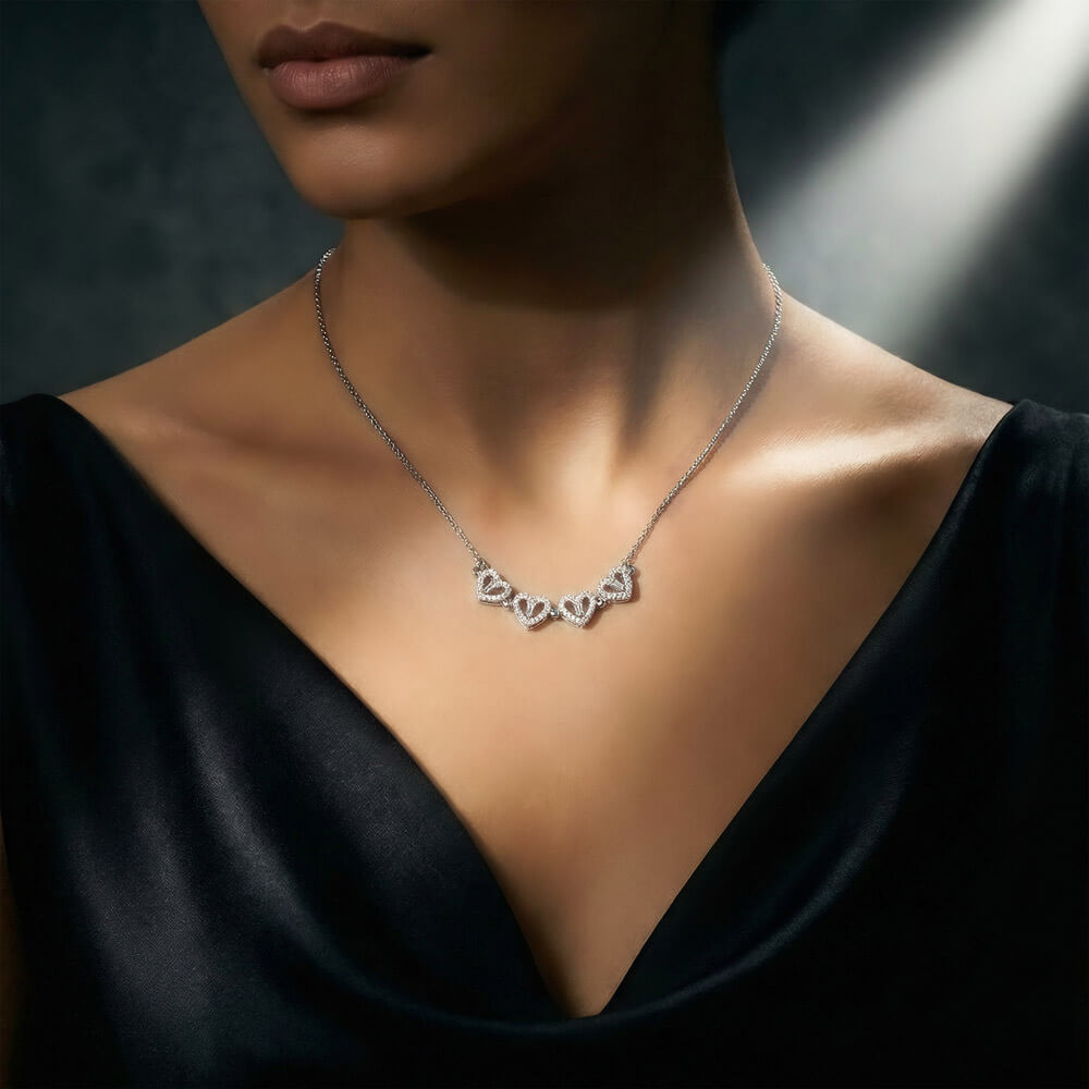Magnetic Hearts Necklace - Mother's Day Gift for Her