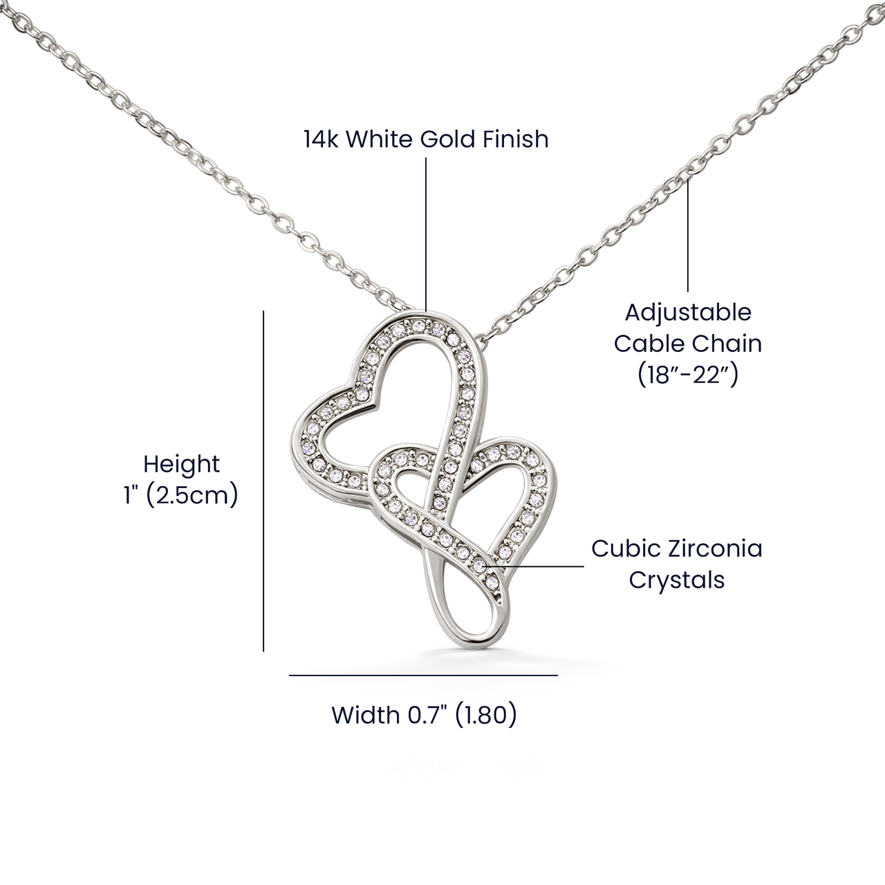 Heart-to-Heart Pendant Necklace for Stepmother / Bonus Mom - Mother's Day Gift
