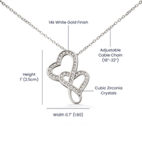 Heart-to-Heart Pendant Necklace for Stepmother / Bonus Mom - Mother's Day Gift