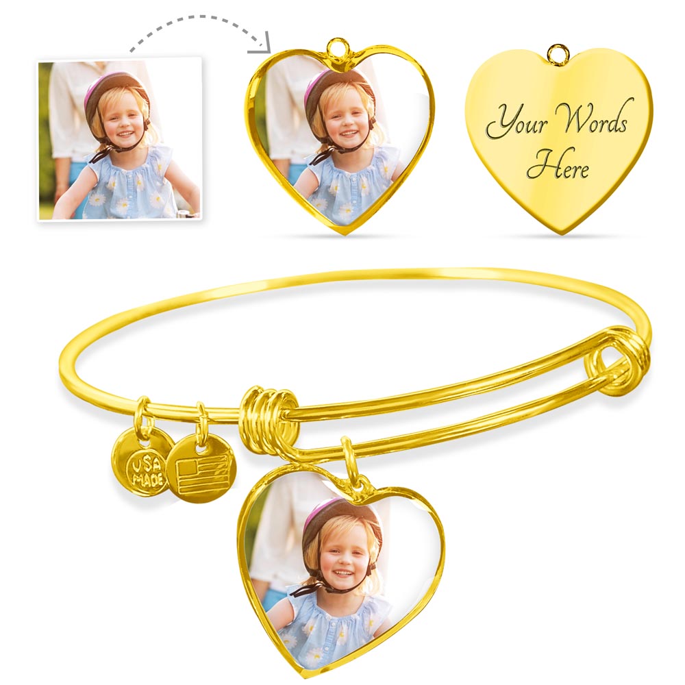 Buyer Upload Luxury Heart Bangle - Graduation, Religion, I Can Do All Things
