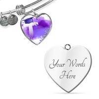 Buyer Upload Luxury Heart Bangle - Graduation, Religion, I Can Do All Things