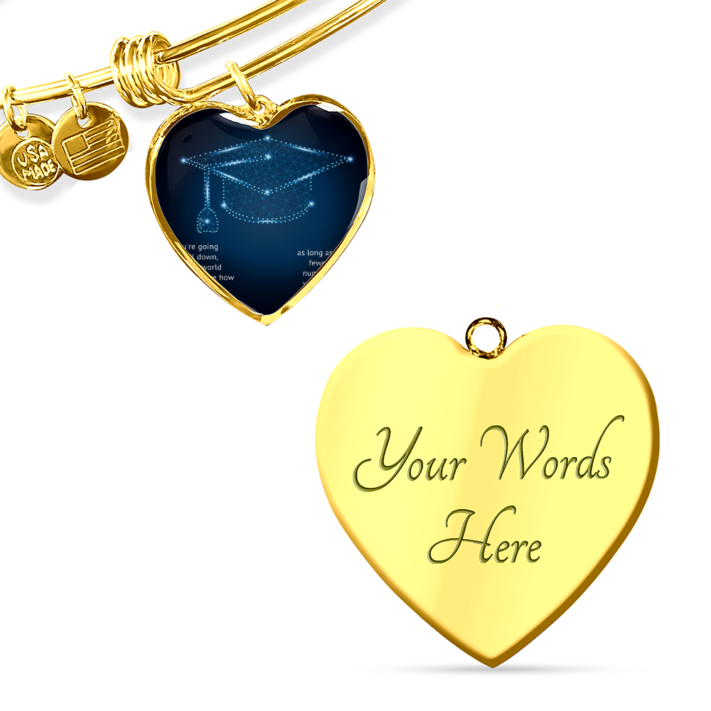 Buyer Upload Luxury Heart Bangle - Graduation, You Get Back Up