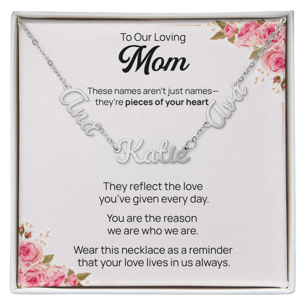 Multiple Name Necklace for Mom - Mother's Day Gift