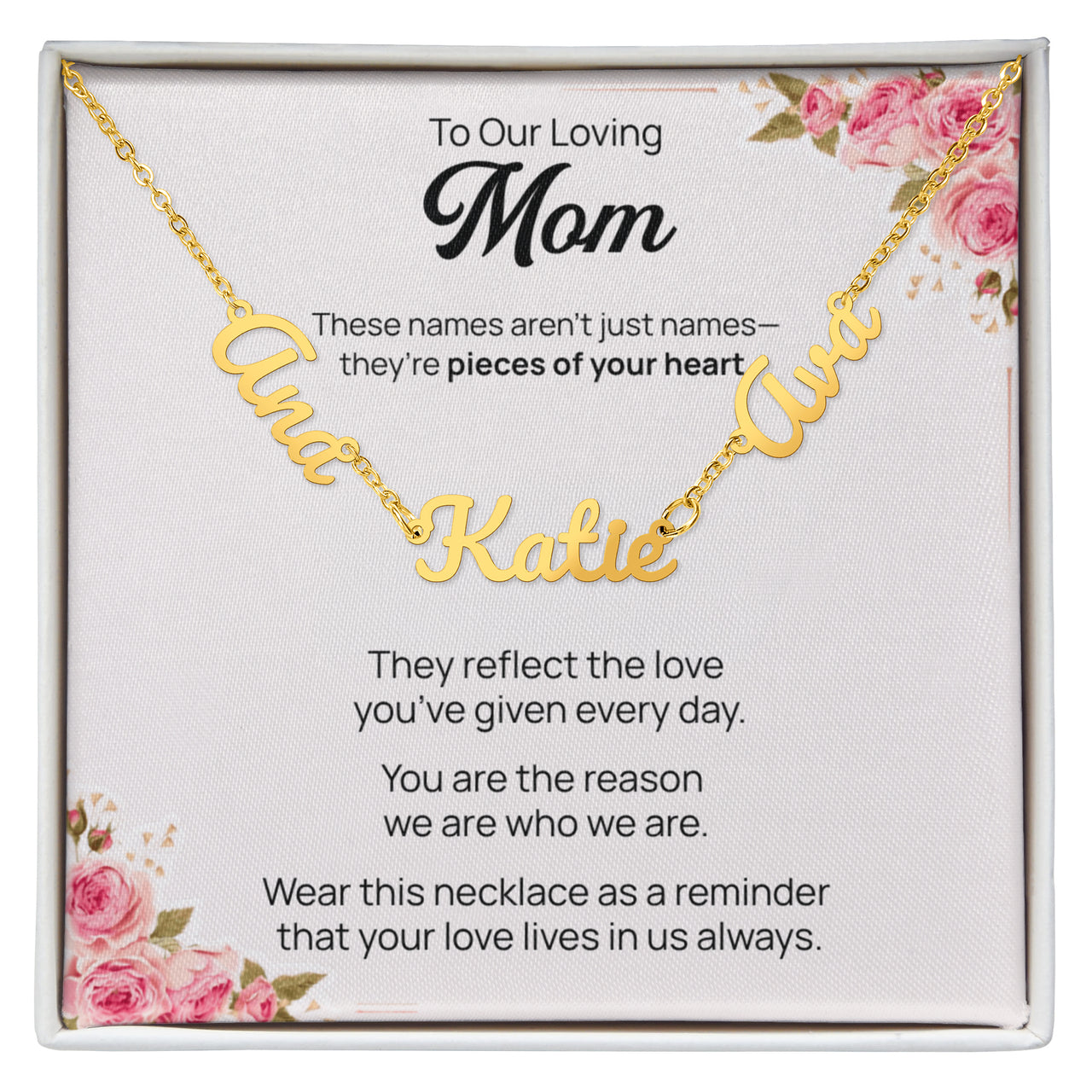 Multiple Name Necklace for Mom - Mother's Day Gift