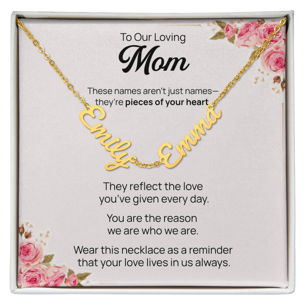 Multiple Name Necklace for Mom - Mother's Day Gift