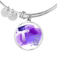 Buyer Upload Luxury Circle Bangle - Graduation, Religion, I Can Do All Things