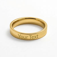 Stackable Engraved Women's Ring - Mother's Day Gift for Her