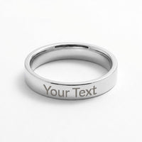 Stackable Engraved Women's Ring - Mother's Day Gift for Her