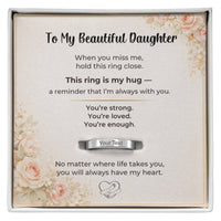 Engraved Ring with Message Card for Daughter - Mother's Day Gift
